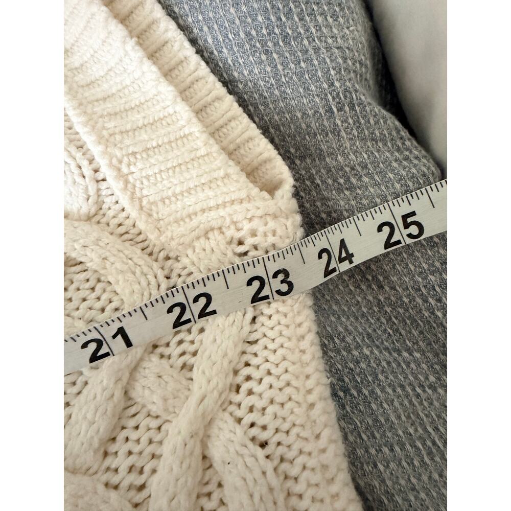 Madewell Cream Patchwork Cable Knit Sweater Vest 1X - Picture 8 of 9